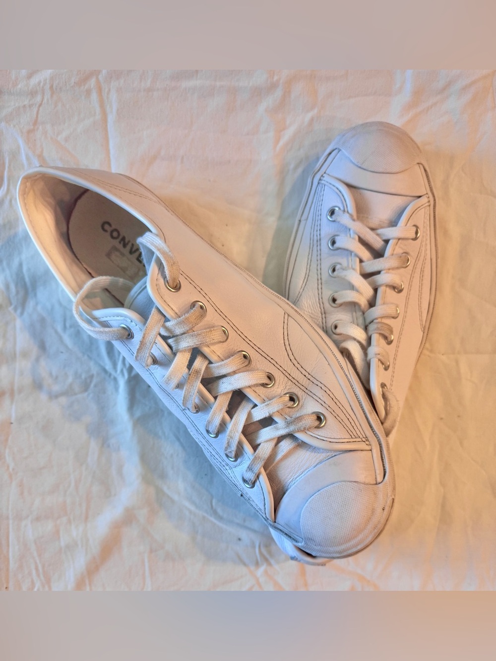 Converse - Jack Purcell 'White' size 12M 13.5W - Picture 4 of 10